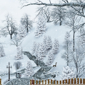 现代雪景3D模型下载
